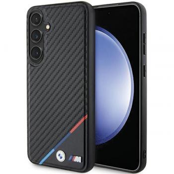 Funda de Móvil BMW Carbono Tricolor MagSafe para Samsung Galaxy S24 Negra