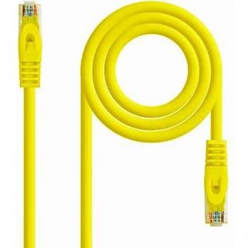 NanoCable 10.20.1801-Y - Cable de Red Ethernet RJ45 LSZH Cat.6A UTP, AWG24, 100% Cobre, Libre de alogenos, Amarillo, latiguillo de 1.0mts