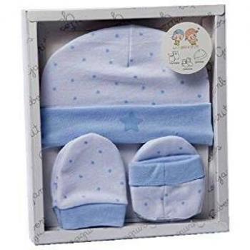 Gamberritos Set Regalo Bebe 3 pzas, Gorrito Patucos Manoplas