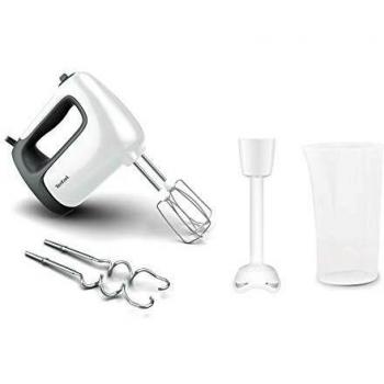Tefal Prep'Mix+ HT461138 Batidora de Mano 500W Blanco/Negro