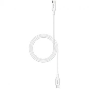 Cable de carga rápida mophie Essentials USB-C a USB-C 1m, PVC resistente, 60W, color blanco