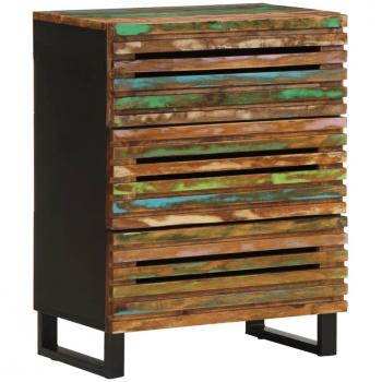 Aparador de madera maciza acacia 60x34x75 cm multicolor vidaXL
