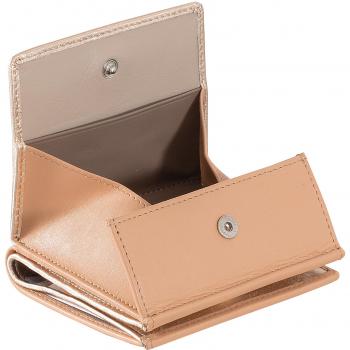 Cartera pequeña de mujer Dudu de piel en metálico con monedero y tarjeta de cuero multicolor con protección RFID