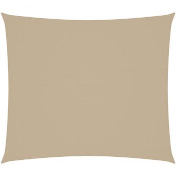 Toldo de vela rectangular de tela oxford beige 2.5x3 m