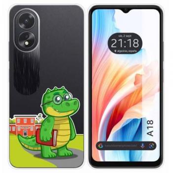 Funda Silicona Transparente Coco para Oppo A18 con Dibujos