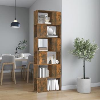 Estantería/divisor de espacios 60x24x186 cm Blanco, Blanco y roble sonoma, Blanco brillante Mueble Almacenaje Estantería para Oficina, Estudio, Dormitorio Estantería/Librería/ mueble