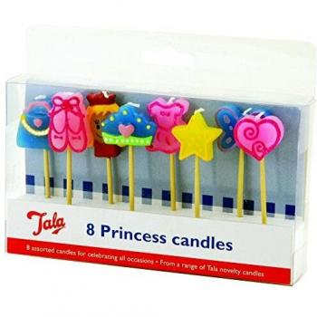 Tala Cooking Velas de Princesa, Parafina, Multicolor, 11.3x14.3x2.8 cm, 8