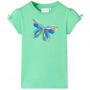 Camiseta infantil verde claro 128