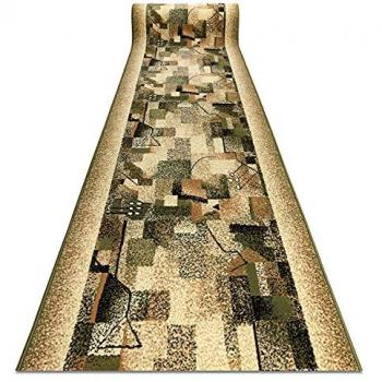 Alfombra de Pasillo BCF Impresja Verde Aceituna 120x110 cm