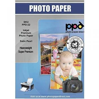PPD Inkjet - A3 x 50 Hojas de Papel Fotográfico Satinado Perlado 280 g/m² - Calidad Profesional - Secado Instantáneo - Para Todas Impresoras de Inyección de Tinta - PPD-22-50