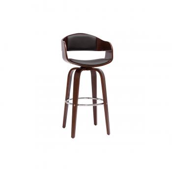 Taburete de cocina de diseño negro con madera oscura 67 cm GAO