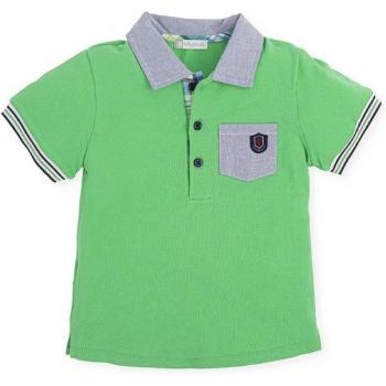 Tutto Piccolo - Polo de niño de manga corta de piqué en color azul marino