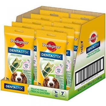 Pedigree Pack de Dentastix Fresh de uso Diario para la Limpieza Dental y Contra el Mal Aliento de Perros Medianos