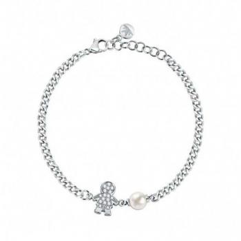 Pulsera de mujer Morellato SAER47, acero inoxidable, diseño elegante, cierre de seguridad, ajuste personalizable, resistente al agua