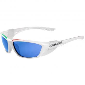 Salice 010 ITA White/RW Blue Men's Sunglasses Standard Size