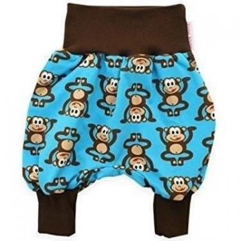 bebé Bombachos Monito Turquesa Pantalones bombacho Pantalones de jersey pantalones de bebé de Pequeñas Reyes - Marrón, 86/92