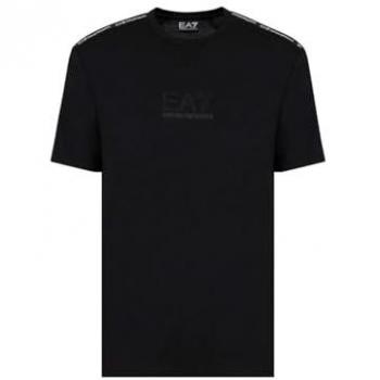 Camiseta EA7 Minimal Logo Series Manga Corta Hombre Negra XS