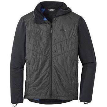 Outdoor Research Men's Vigor Hybrid Hooded Jacket, Black/Storm, Medium