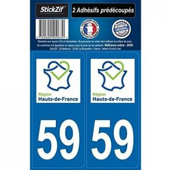 Adhesivo Autocollante STICKZIF SR59, Set de 2, Color Azul, Tamaño 2 x 4,5 cm