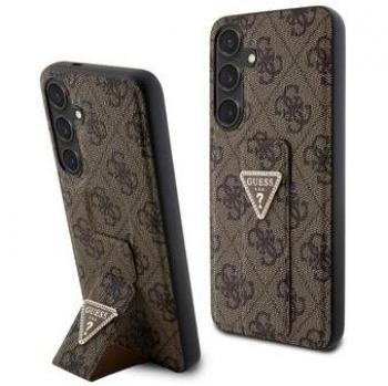 Funda Guess Grip Stand 4G Triangle Strass para Samsung Galaxy S24+ - Marrón