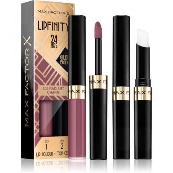 Max Factor Lipfinity Gilded Edition Long-Lasting Lipstick with Balm Shade 105 Radiant Charm 4.2 g