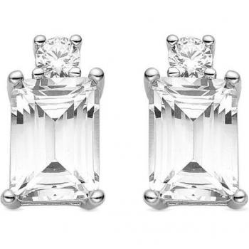 Pendientes de Plata de Ley 925 con Circonita Brillante y baño de rodio - Modelo Tany Luxenter