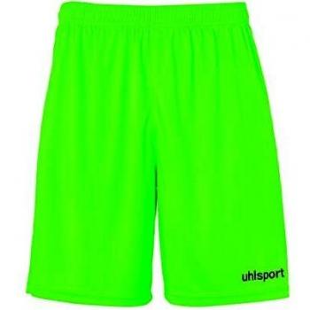 uhlsport Center Basic Shorts Without Slip Shorts De Juego, Hombre, Verde Fluor/Negro, 116
