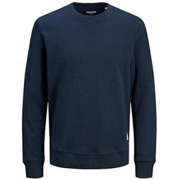 Jack & Jones Basic Crew Neck Sweatshirt for Men - Regular Fit, Dark Blue