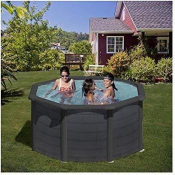 Gre Piscina Redonda Grafito Kea 240x120 Cm KIT240GF