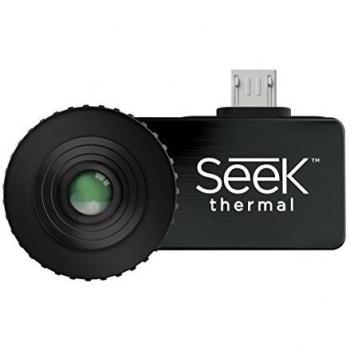 Seek Thermal Compact Cámara de imagen térmica con conector USB y carcasa hermética protectora para dispositivos Android - Negro