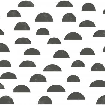 Papel pintado gráfico blanco y negro - 0,53 x 10,05 m - Estahome