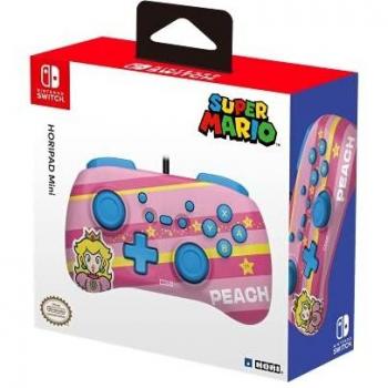 Hori Horipad Mini Super Mario Peach Mando con Cable Rosa/Amarillo/Azul Analógico/Digital USB Gamepad para Nintendo Switch NSW-367U
