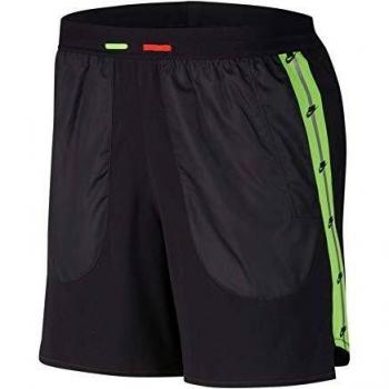 NIKE M NK Wild Run Short 7 BF Pantalones Cortos Deportivos, Hombre, Negro y Plateado, Extra-Large