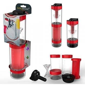 Intelishake - Multi-Compartimento Proteínas / Entrenamiento / Jugo Botella