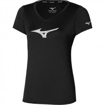 Camiseta de fitness Mizuno Core RB negro para mujer