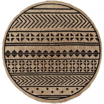Kave Home Alfombra Cecily, natural y negro