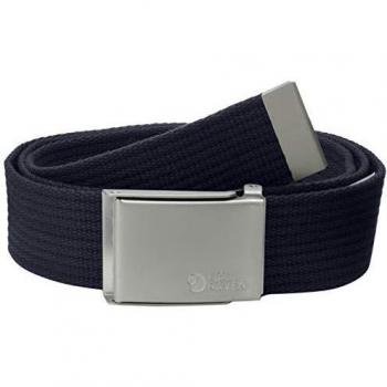 Cinturón Fjällräven Canvas azul marino características: material de algodón, diseño resistente y duradero, hebilla metálica ajustable, estilo casual y versátil