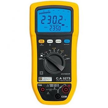 Multímetro Chauvin Arnoux CA 5273, digital, TRMS, 1000V AC/DC, 10A AC/20A DC, 6.000 cuentas, CAT III/CAT IV