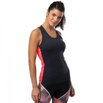 Camiseta de Manga Corta Fitness para Mujer All Star Siroko Negro Azulado