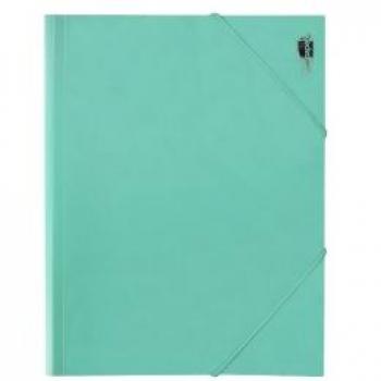 Carpeta de gomas con solapas de plástico Din A4 verde manzana opaco