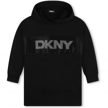 DKNY - Vestido de niña de algodón con capucha D60256