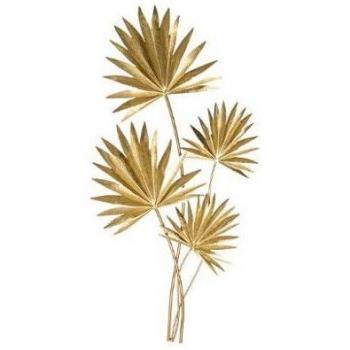 Decoración de pared hoja Feel metal oro 39 x 73 cm