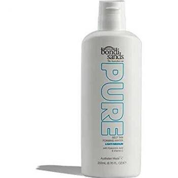 Agua Espumosa Autobronceadora Bondi Sands Pure Ligera/Media 200ml - Fórmula Hidratante con Ácido Hialurónico y Vitaminas C + E, Vegano y Libre de Crueldad