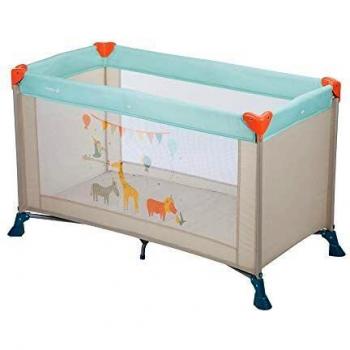 Safety 1st Soft Dreams Cuna de viaje plegable y portátil, adecuada para viajar, para bebés y niños 0 meses - 3 años, plegado compacto con bolsa de transporte, color Happy Day