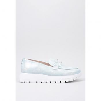 Mocasines Wonders A-2405-Ce para mujer color azul