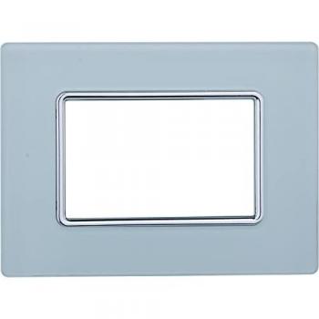 Placa de vidrio blanca compatible con Bticino Matix para 3 módulos