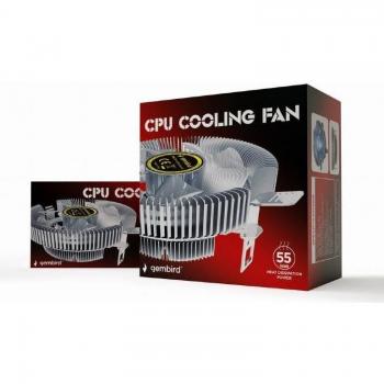 Gembird CPU-HURACAN-X40 Ventilador de Refrigeración para CPU, 9cm, 55W, LED Azul, 4 Pines