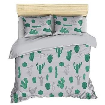 Juego de Cama Funda Nórdica 240x220 Blanco Verde Algodón Poliéster Suavidad Garantizada