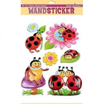 Edition Trötsch 39461 - Adhesivos reutilizables para pared, diseño de mariquitas