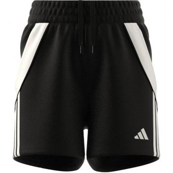 Pantalones de fútbol adidas Tiro24 mujer negro con tecnología Climalite, ajuste regular, tejido ligero y transpirable, cintura elástica con cordón ajustable, diseño clásico con logo adidas en la pierna